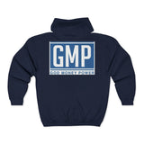 GMP "God Money Power" Zip Hoodie — Logo Full‑Zip Sweatshirt