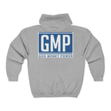 GMP "God Money Power" Zip Hoodie — Logo Full‑Zip Sweatshirt