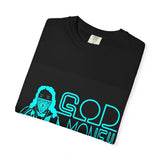 God Money Power T-Shirt — Retro Neon Faith & Hustle Graphic Tee