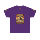 Graphic Tee — "God Money Power" Pyramid Vintage Religion Streetwear