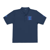 Embroidered Blue Sequin Patch Polo Shirt