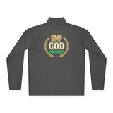 Quarter-Zip Pullover — "GMP God Money Power" Crest Embroidered Pullover