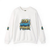 God Money Power Crewneck Sweatshirt — Bold Faith & Hustle Graphic Pullover