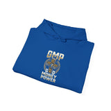 Money Power Hoodie — Gold Coin Stack Graphic Hooded Sweatshirt