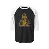 Raglan Shirt — “I God Money Power” Vintage Gold Graphic