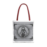 Religious Icon Tote Bag — "God Money Power" Graphic Canvas Tote