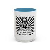 Coffee Mug — 'God Money Power' Bandana Jesus Black Accent Mug (11/15oz)