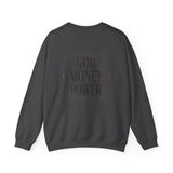 Crewneck Sweatshirt — "GOD MONEY POWER" Bold Typography Pullover