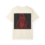 T-Shirt — Red Blindfolded Nun Graphic Tee (I Gave Money, Woke Up)