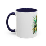 Accent Coffee Mug — "God Money Power" Bold Graphic Ceramic Mug