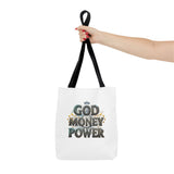God Money Power Tote Bag — Inspirational Faith & Prosperity Canvas Tote