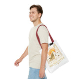 Egyptian Pyramid Tote Bag — "God Money Power" Sun & Ankh Graphic