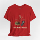 God Money Power Tee — Faith & Prosperity Graphic T-Shirt