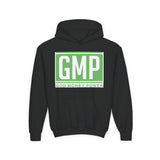 GMP Youth Hoodie — 'God Money Power' Green Logo Pullover