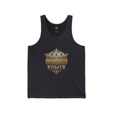 God Money Power Tank Top — Vintage RPG Emblem Graphic Tank