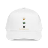Mid Profile Baseball Cap — Minimalist Crown, Book & Sun Embroidery Cap