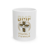 Money Power Ceramic Mug (11oz, 15oz) — GMP Stacked Cash Design