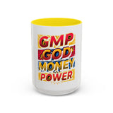 Coffee Mug — GMP: God Money Power Bold Typography Accent Mug