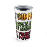 20oz Motivational Tumbler — "If God Fixes It" Hustle & Faith Travel Mug