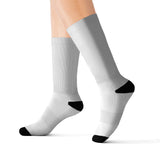 Gold Monogram Sublimation Socks — Custom Initial 'GP' Crew Socks