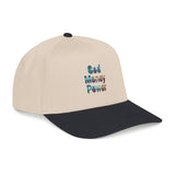 God Money Power Baseball Cap — Retro Text Embroidered Mid-Profile Hat