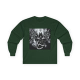 Angel Of Death Long Sleeve Tee — Dark Fantasy Angel & Serpent Graphic