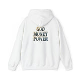God Money Power Hoodie — Graphic Religious Inspirational Pullover