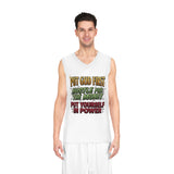 Basketball Jersey - "Put God First, Hustle for the Money, Put Yourself in Power" Inspirational Sports Tank