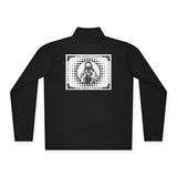 Quarter-Zip Pullover — Retro Jesus Graphic "Love One Another"