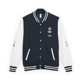 Letterman Jacket — 'War Money Power' Crown Graphic Varsity Jacket