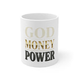 God Money Power Mug — Inspirational Faith & Prosperity Coffee Cup