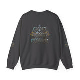 Crewneck Sweatshirt — "God Money Power" Graphic Pullover