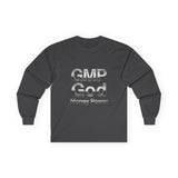 Long Sleeve Tee — GMP God "Money Power" Metallic Logo