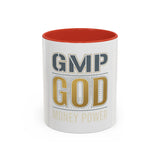 GMP GOD Money Power Accent Coffee Mug — Motivational Office Gift (11/15oz)