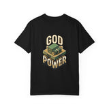 God Power T-Shirt — Faith Graphic Tee with Vintage Tank Illustration