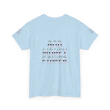 God Money Power Graphic Tee — Blue Anime Design