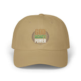 God Money Power Dad Cap — Embroidered Religious Faith & Prosperity Baseball Hat