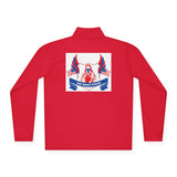 Quarter‑Zip Pullover — Patriotic 'God Never Forgets' American Flag Design