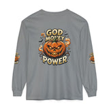 God Money Power- Halloween Pumpkin Long Sleeve Tee