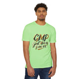 T-Shirt — GMP "God Money Power" Gold Script Graphic