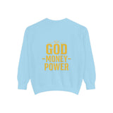 GMP "God Money Power" Sweatshirt — Gold Foil Graphic Crewneck