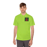 Polo Shirt — Red & Green Retro Skate Icon Chest/Back Print