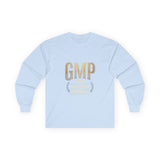 GMP (God Money Power) Long Sleeve Tee — Gold Logo Faith Streetwear