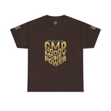 T-Shirt — Gold 3D 'Good Money Power' Graphic Tee
