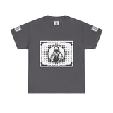 Graphic Tee — “God Money Power” Retro Stencil Jesus Streetwear T‑Shirt