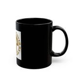 Money Power (GMP) Black Coffee Mug — Gold Emblem Inspirational Tea Cup