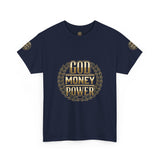 God Money Power Tee — Inspirational Faith & Success Graphic T-Shirt