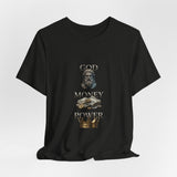 God Money Power- T-Shirt — Stacked Icons Graphic Tee