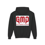 Youth Hoodie - GMP (God Money Power) Bold Red Graphic