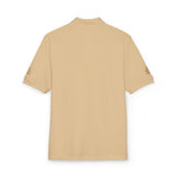 Embroidered Gold Bear Polo Shirt - Classic Casual Polo with Small Chest & Sleeve Embroidery